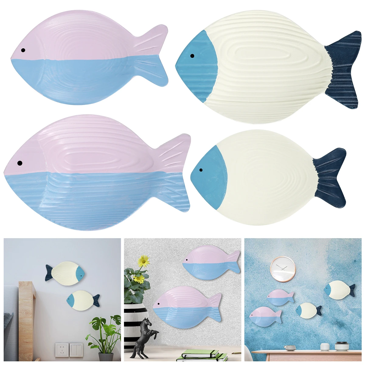 

2 шт., декоративные подвесные рыбки в стиле ретро