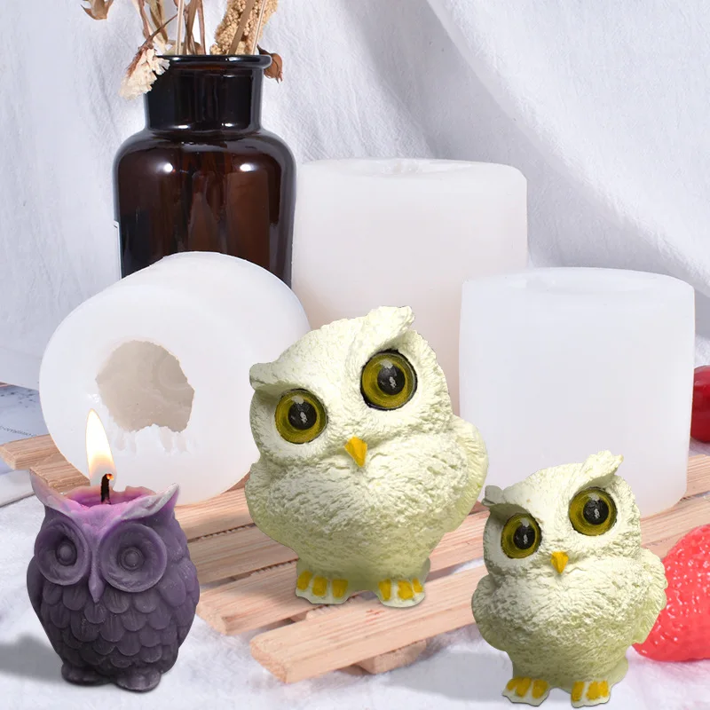 

3D Owl Silicon Candle Mould DIY Animal Series Aromatic Candle Making Resin Soap Candle Making Gifts Craft Supplies Home Decor