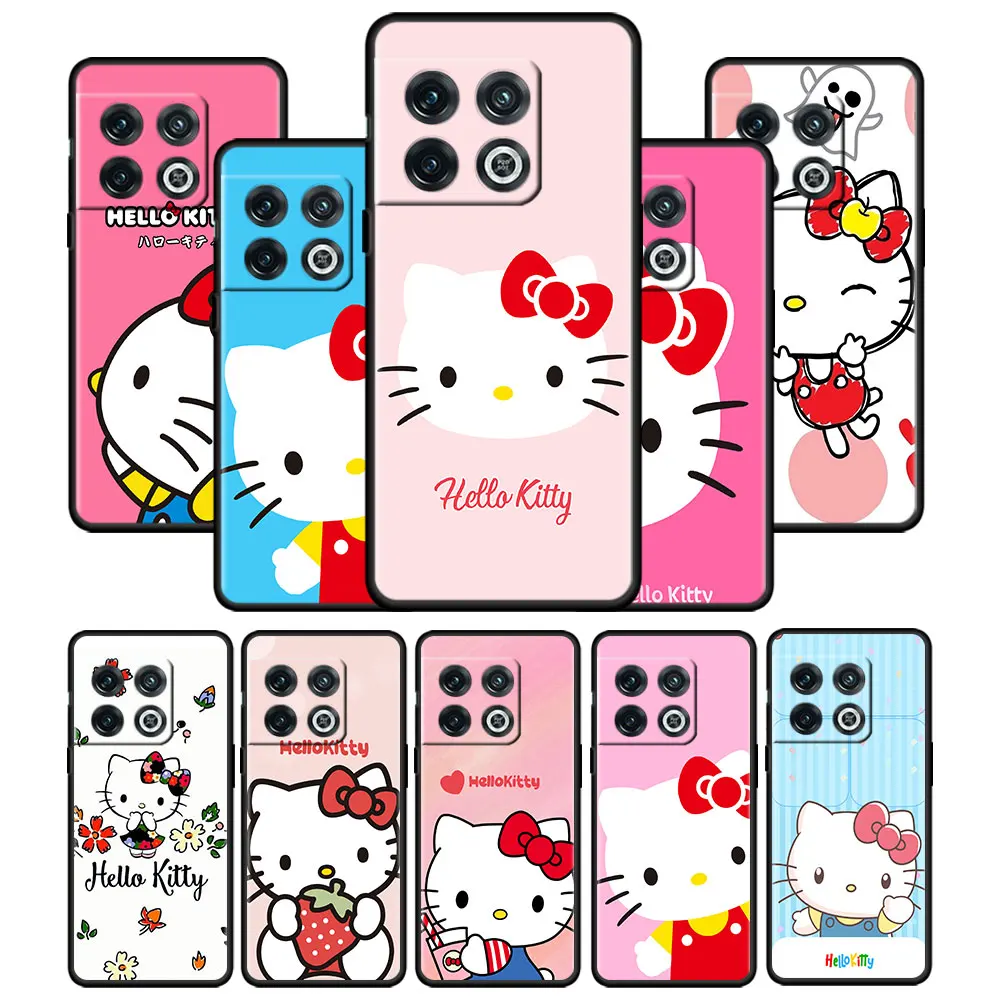 

Case Cover for Oneplus 1+ 9 8 7 7T 8T 9R 9RT 10 Pro Nord N10 N100 N200 CE 2 5G Armor Thin Shell Print Hello Kitty Wallpaper