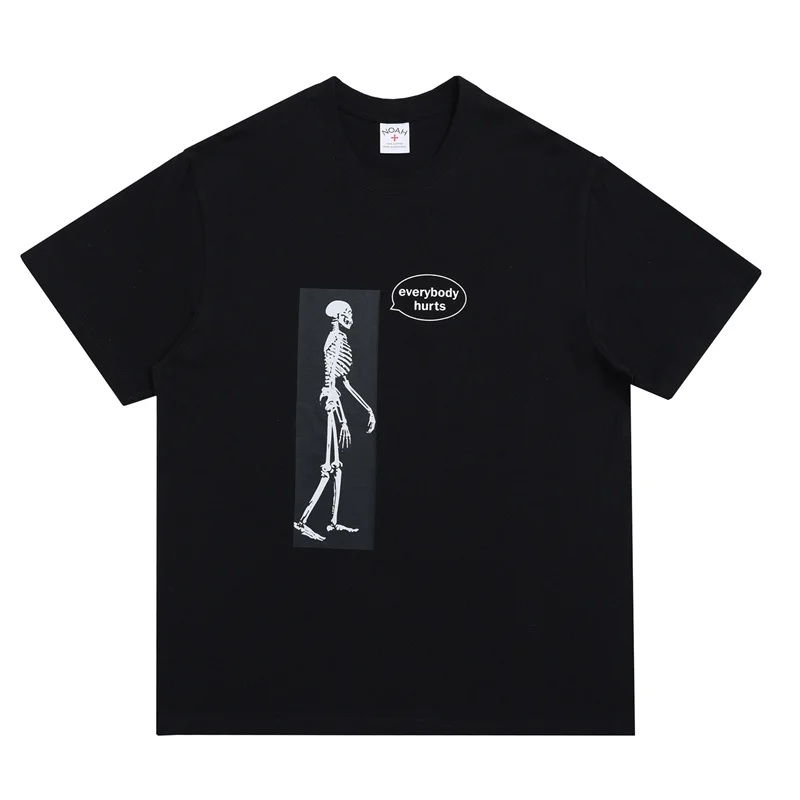 

2023 Fashion Season 7 Classic Woman Noah Summer Everybody Hurts Short Sleeve T-shirt Walking Skull High Quality Top
