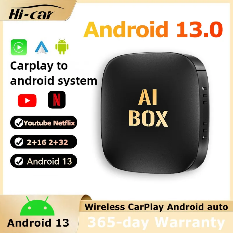 Автомобильный умный беспроводной Carplay AI Box адаптер Android Auto встроенный магазин для