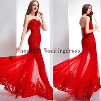 womens red lace floor length formal occasion dress party dress evening dress prom gown party pageant gowns