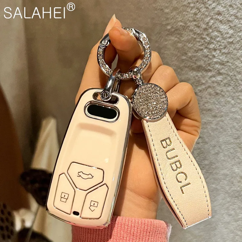 

TPU Car Key Case Cover Shell Holder Protection Bag For Audi A4 B9 A5 A6 8S 8W Q5 Q7 4M S4 S5 S7 TT TTS TFSI RS Auto Accessories