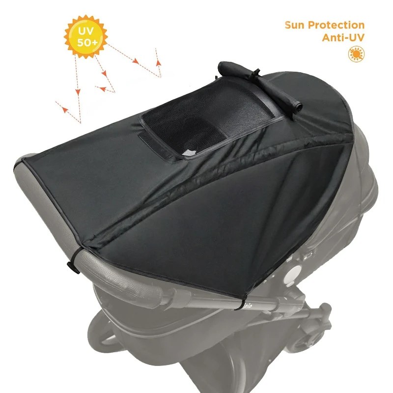 

Baby Stroller Rag Shade Blocks UV UVB Sun Rays Cover Car Awning Mosquito Insect Net Mesh RainTent Stroller Protection Accessory