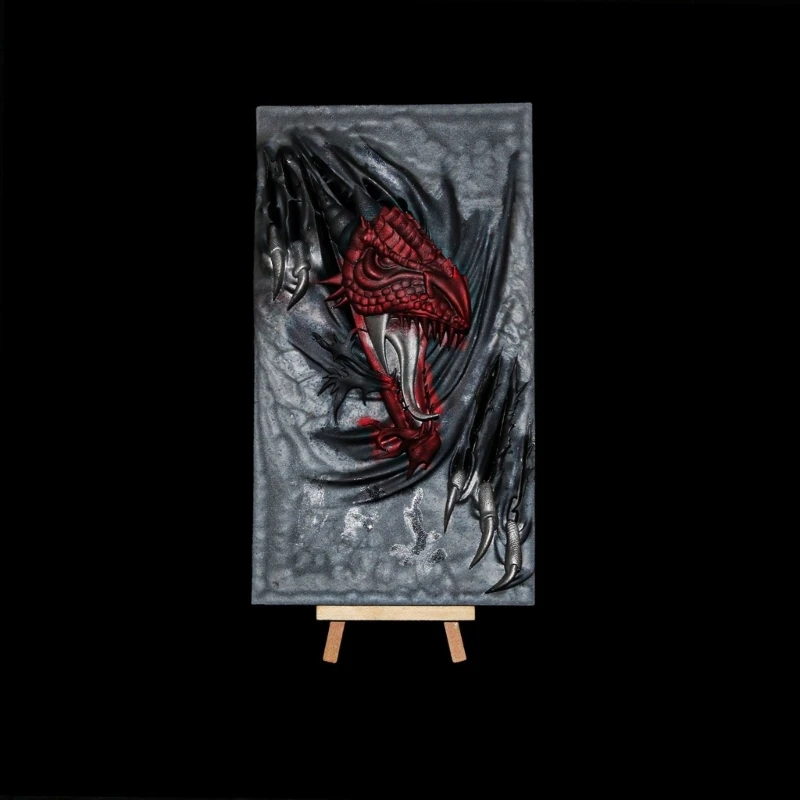 Большой дракон настенный подвесной кристалл форма для эпоксидной смолы 3D