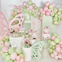 pink green balloon garland arch kit birthday party ballon anniversaire kids baby shower latex ballon chain wedding supplies