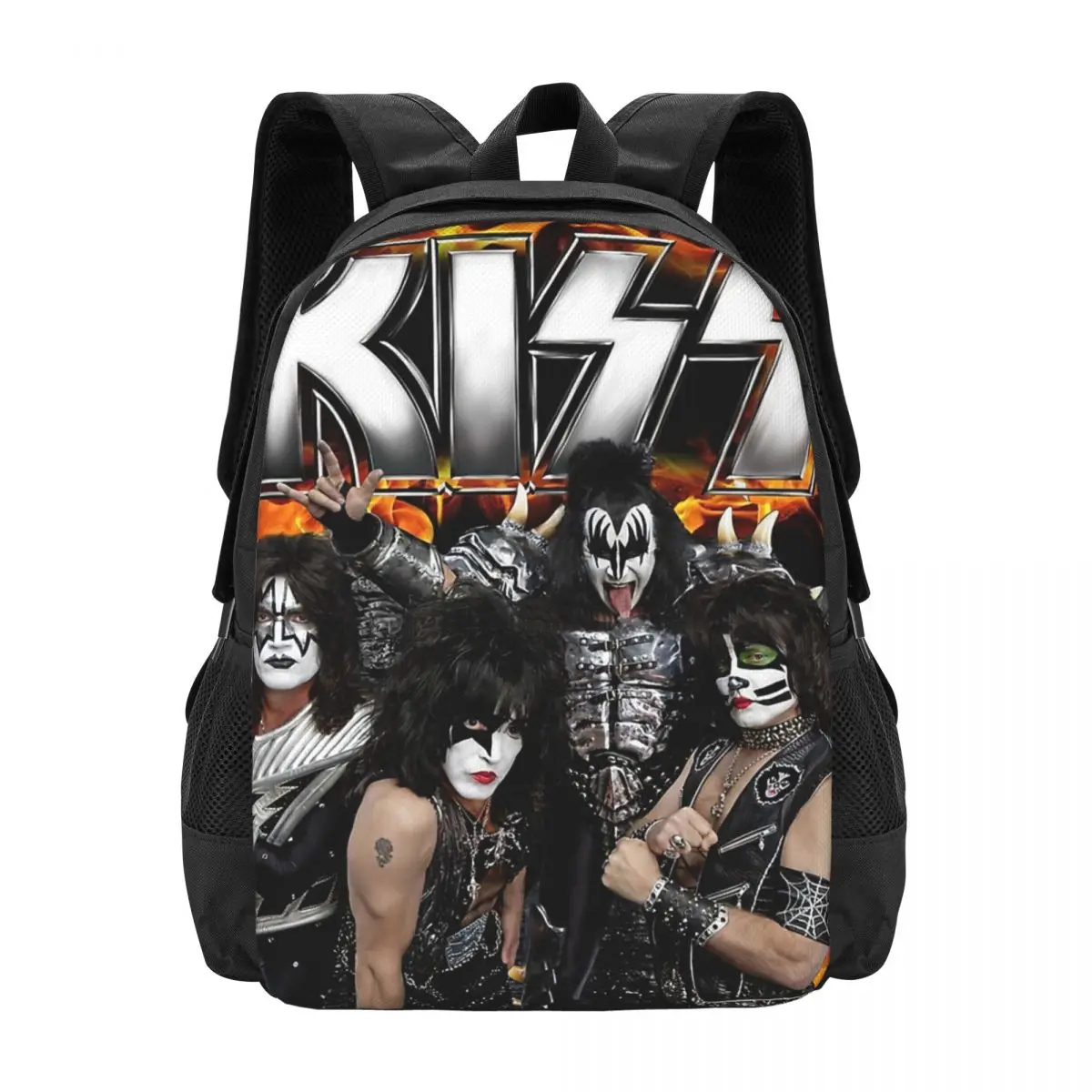 KISS With Logo And Band Backpack for Girls Boys Travel RucksackBackpacks for Teenage school bag