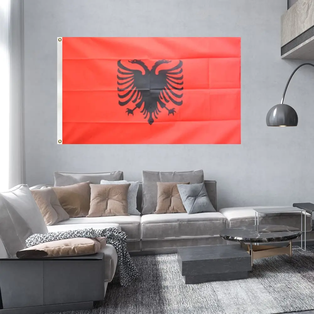Флаг Албании 90x150 см флаг страны двуглавый Орлан наружный внутренний флагах из
