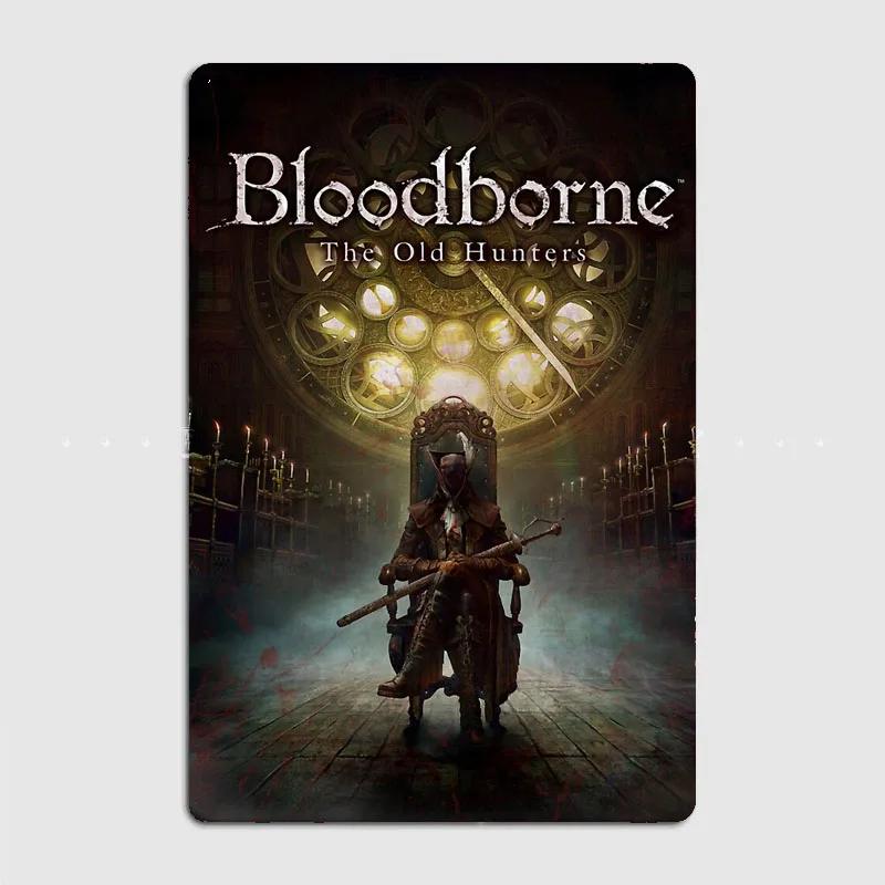 Bloodborne - Леди Мария и Старые Охотники Ретро Металлическая Вывеска Плакат Декор
