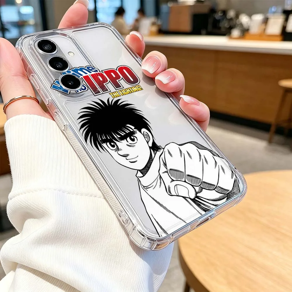 Фото Чехол для телефона с изображением комиксов Hajime No Ippo для Samsung Galaxy A71 A57 A56 A55 A54 A53 A51 A17 A16 A07 A06 A05, прозрачный. №4