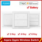 Умный выключатель Xiaomi Aqara Opple Zigbee, беспроводной настенный выключатель, не требует проводки, работает с приложением Mi Home