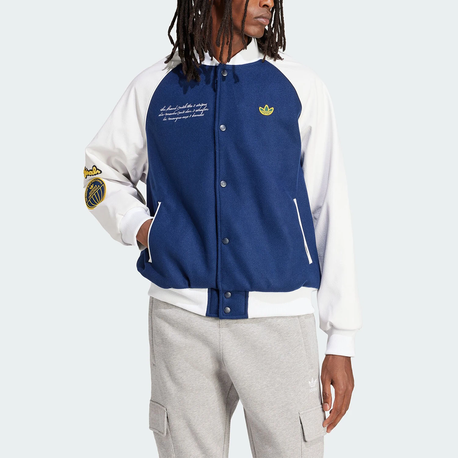 Фото Официальная мужская спортивная куртка Adidas VRCT JKT, бейсбольное пальто IS2926 №1