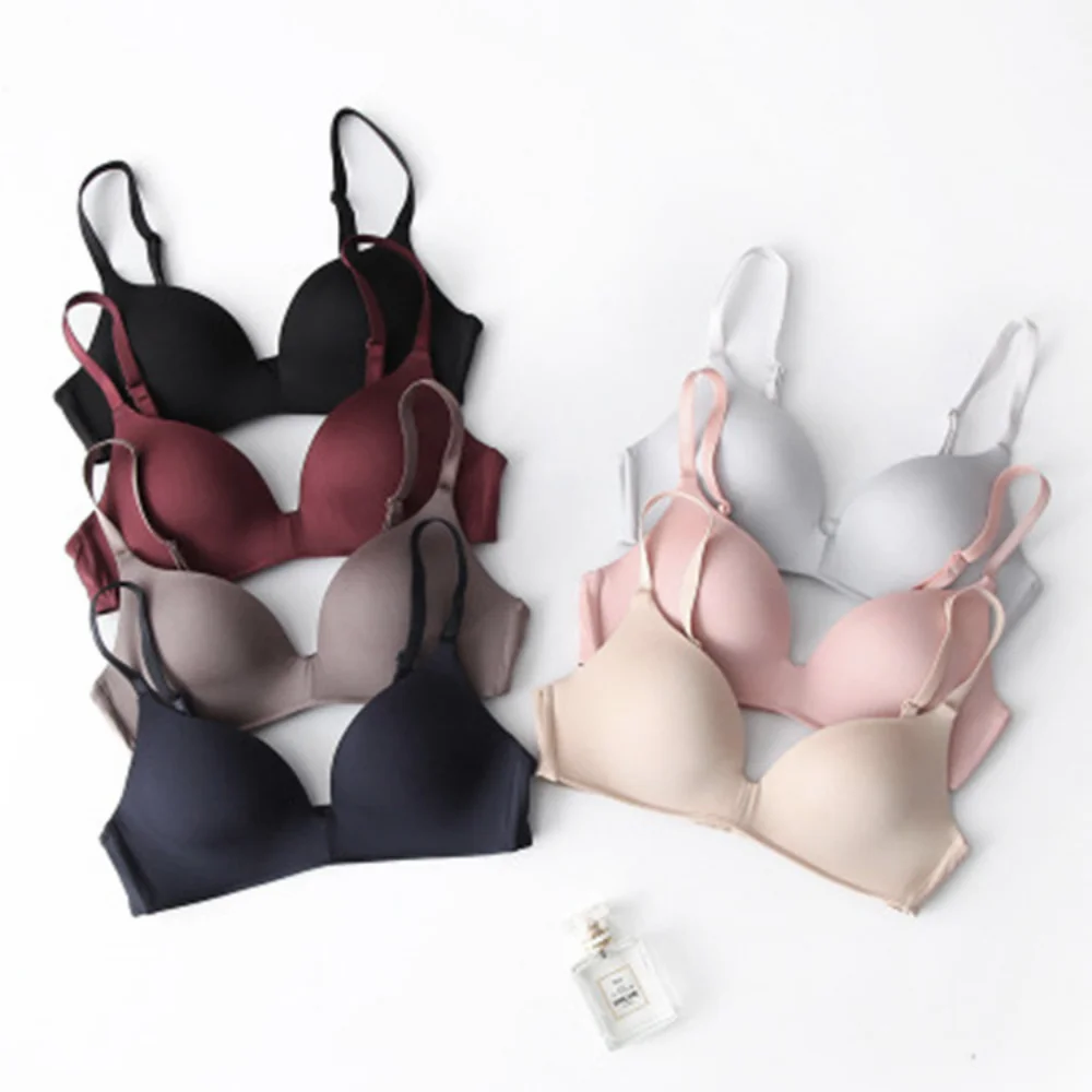 

Seamless Bras for Women Push Up Bras No Wire Brassiere A B Cup Underwear Sexy Bralette Three Quarters(3/4 Cup) Lingerie