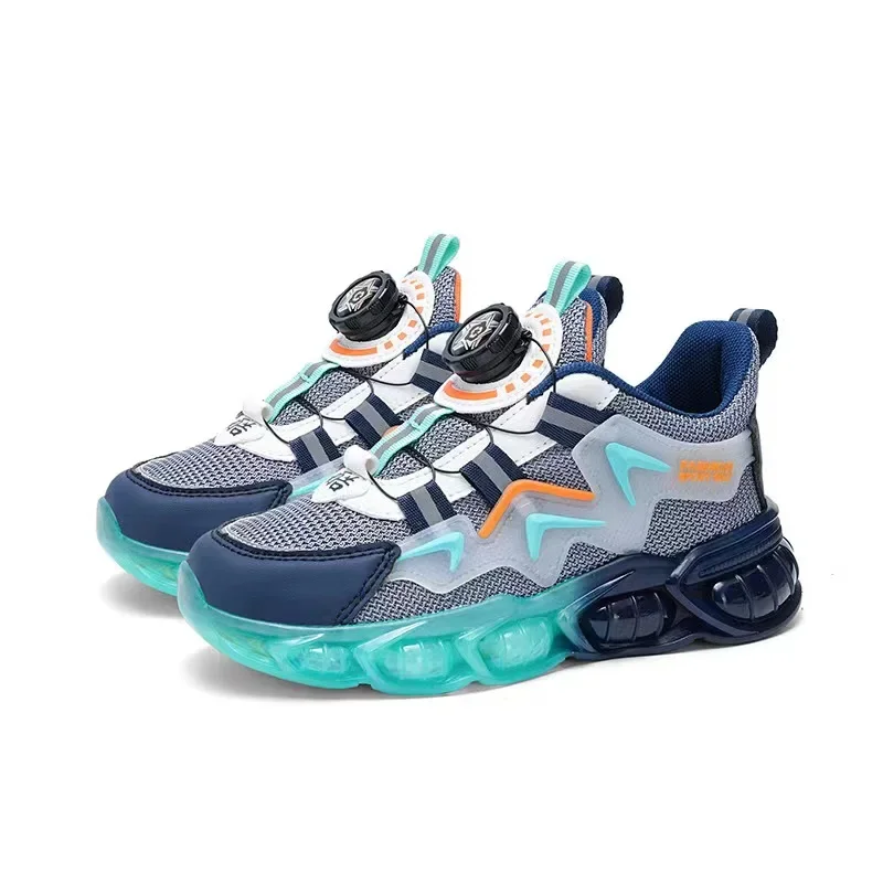 Летняя спортивная обувь для мальчиков новинка 2024 сетчатая дышащая износостойкая