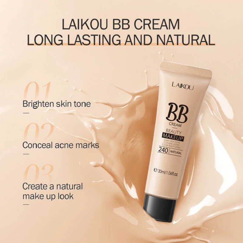 

LAIKOU BB Cream 30g Moisturizing Hydrating Concealer Liquid Foundation Makeup Face Makeup Beauty & Health BB & CC Creams
