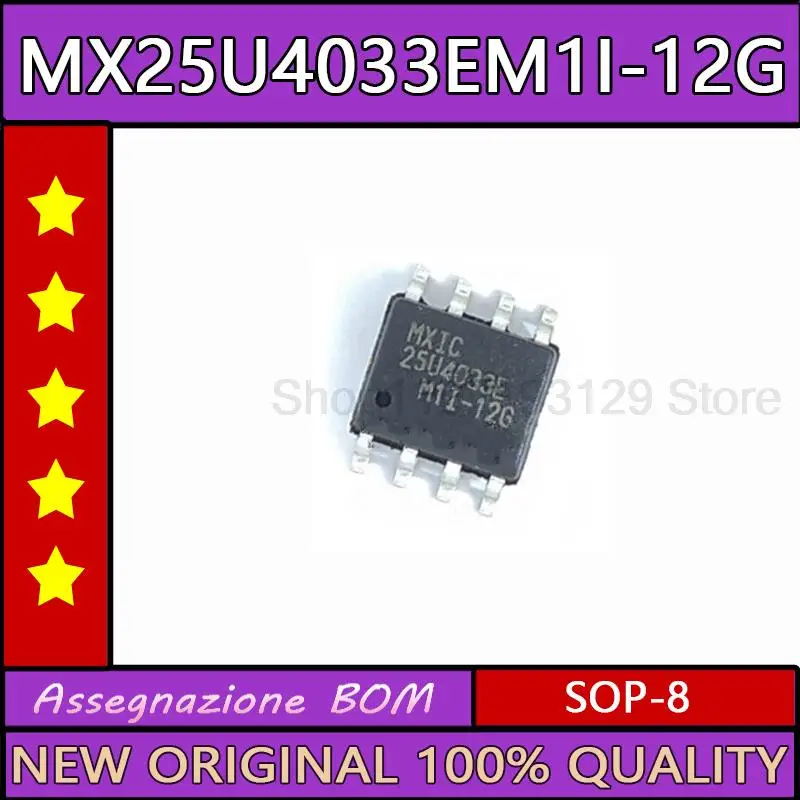

5PCS MX25U4033EM1I-12G 25U4033EM1I-12G MX 25U4033E M1I-12G sop-8 Новинка оригинальная микросхема