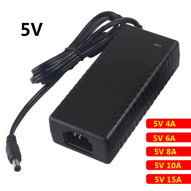 5V 5 Volt 4A 6A 8A 10A 15A Switching Power Supply Adapter AC DC Converter 5V4A 5V6A 5V8A 5V10A 5V15A Adaptor 5.5*2.5mm