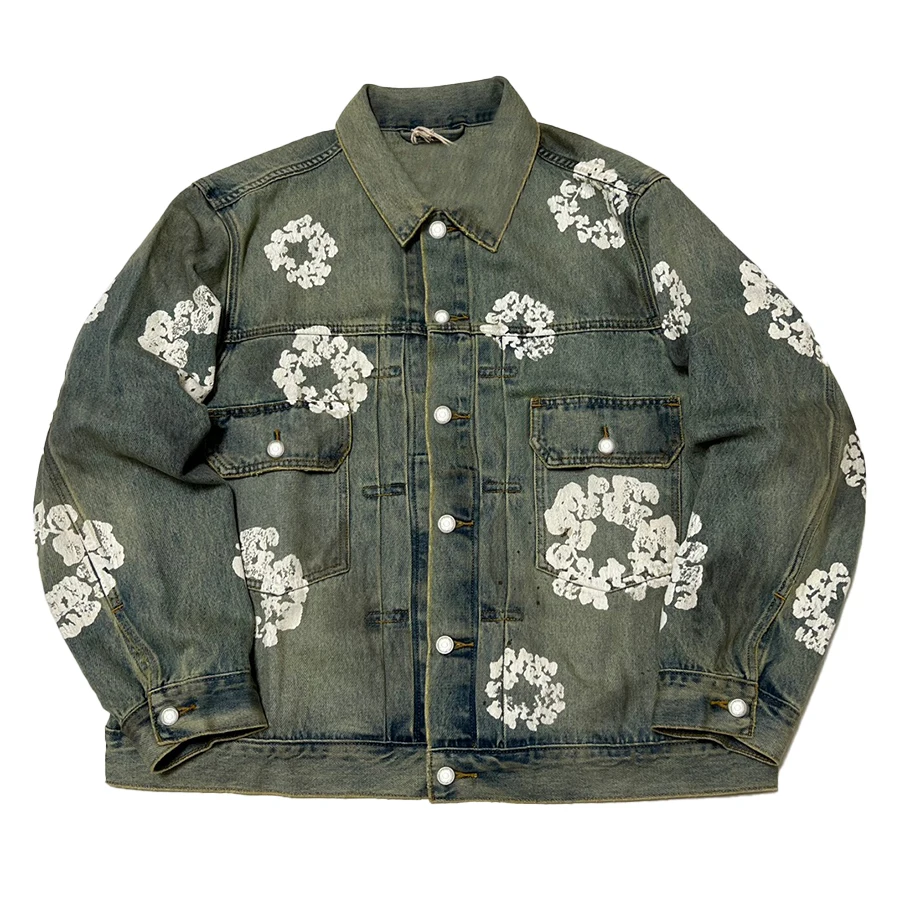 NIGO Мужская и женская весенне-осенняя винтажная хлопковая джинсовая куртка с