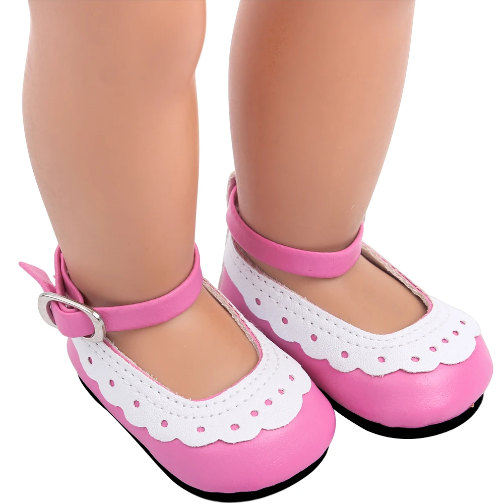 Кукольная обувь 2 цвета белая волнистая мэри джейн 18 дюймов американская