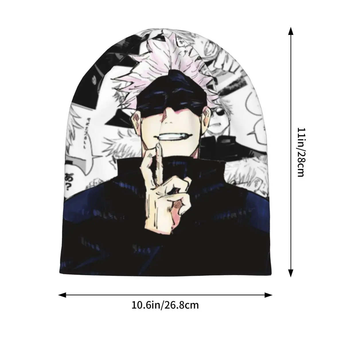 Шапки Gojo Satoru с коллажем манги осенне-зимние шапки в стиле аниме ююютсу кайзен