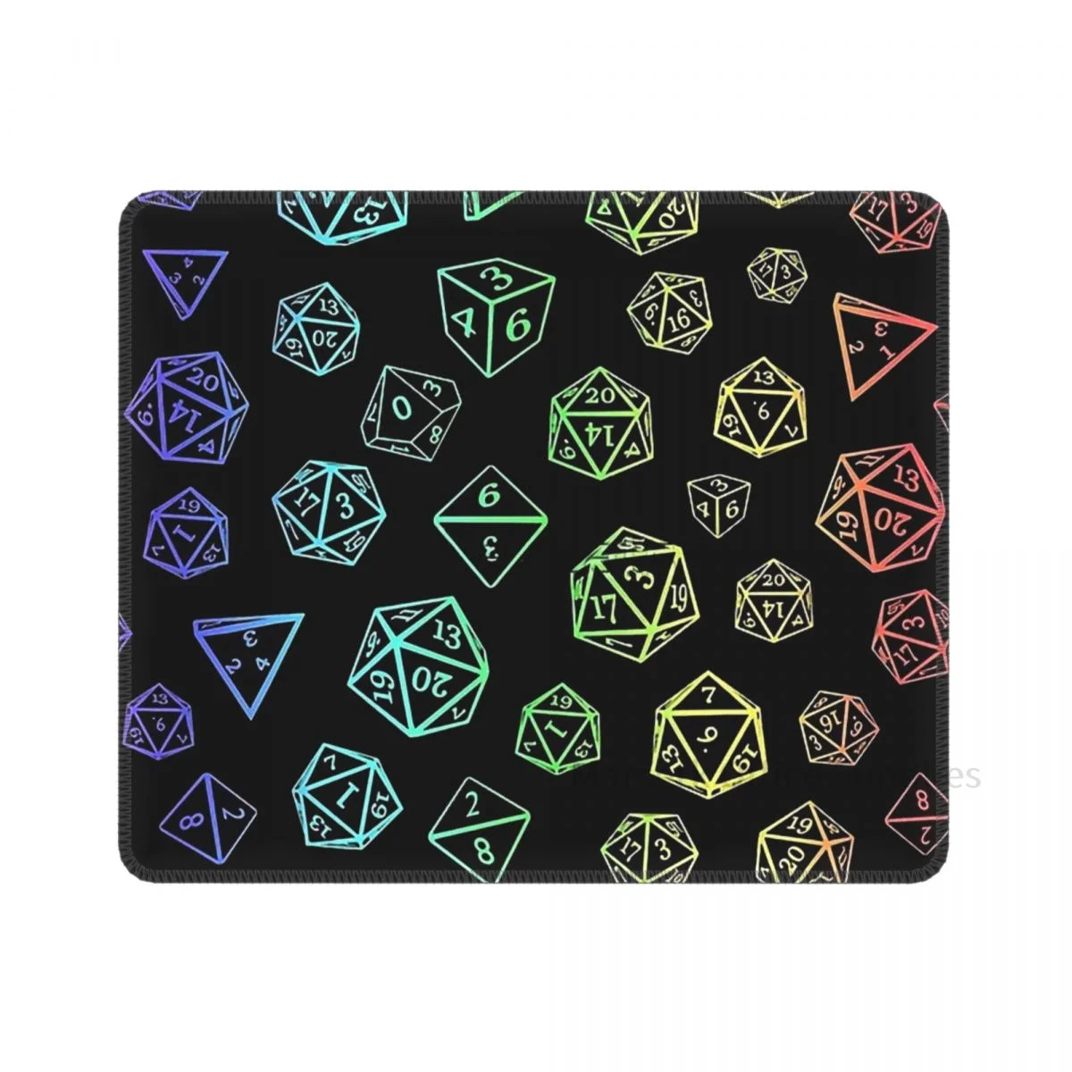 

Радужный игровой Настольный коврик для клавиатуры D20 в виде игральных костей