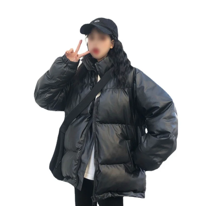 Warm Bread Coat Ladies Winter Solid Casual Simple Jacket Women Korean Loose Thick Cotton Down Jackets All-match Fashion Overcoat