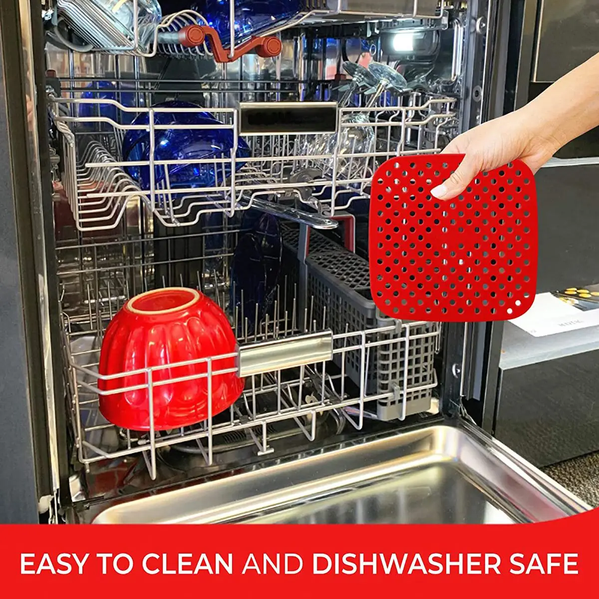 2 упаковки многоразовых вкладышей для фритюрниц квадратные антипригарные