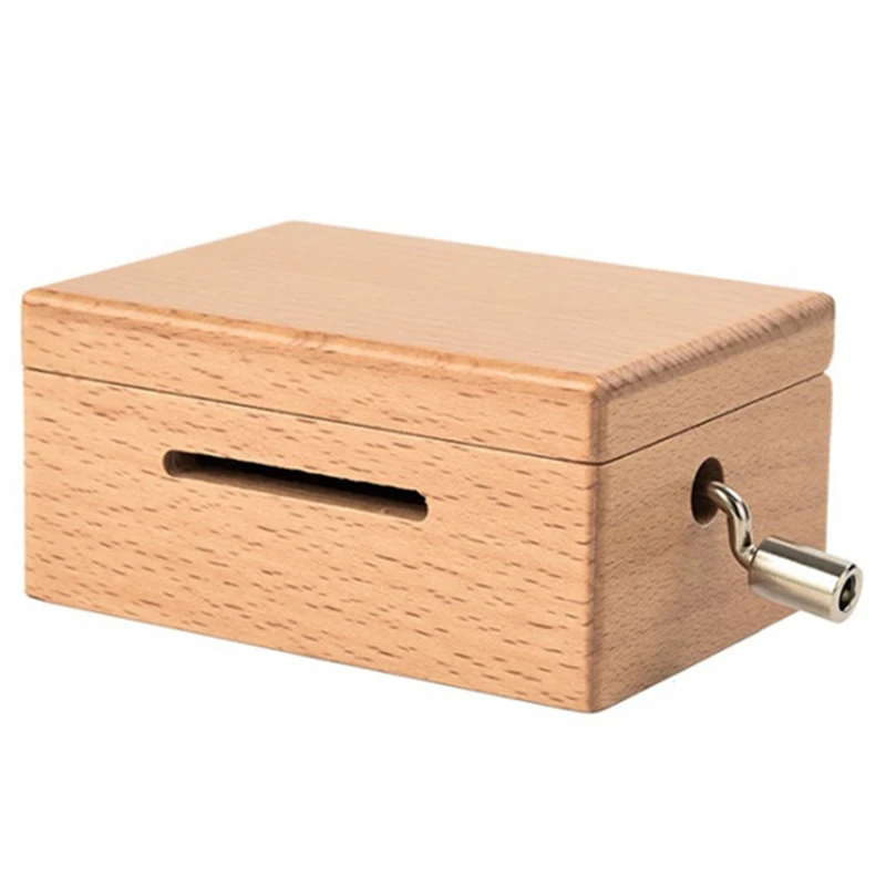 

15 Tone DIY Hand-Cranked Music Box Wooden Box With Hole Puncher And Paper Tapes Musical Instruments For Music Lovers Kitchen