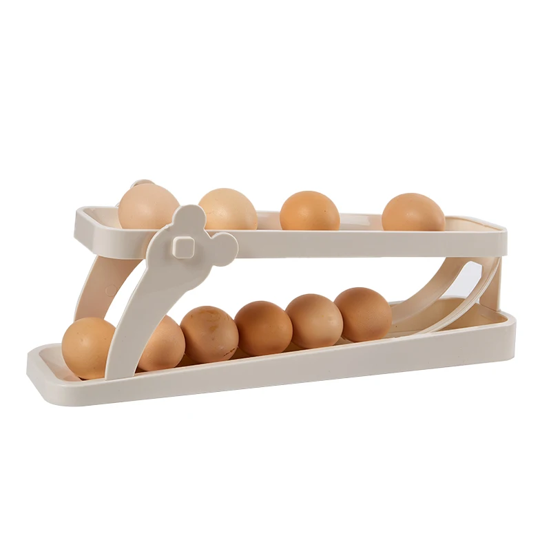 

Refrigerator Automatic Egg Dispenser Rolling Egg Display Holder Scrolling Egg Storage Container Fridge Egg Organizer for Kitchen