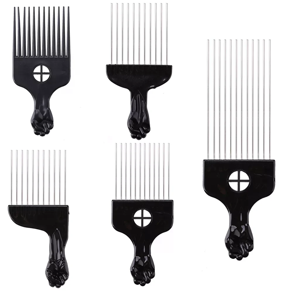 

Teeth Brush Pick Comb Fork Hairbrush Insert Hair Pick Comb Plastic Gear Comb For Curly Afro Hair Styling Tools Accessorries