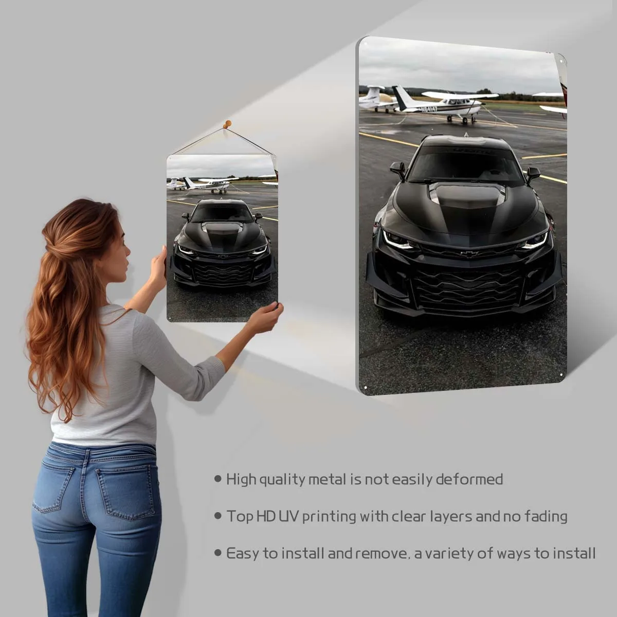 Chevrolet Camaro ZL1 металлическая вывеска автомобильный постер украшение комнаты