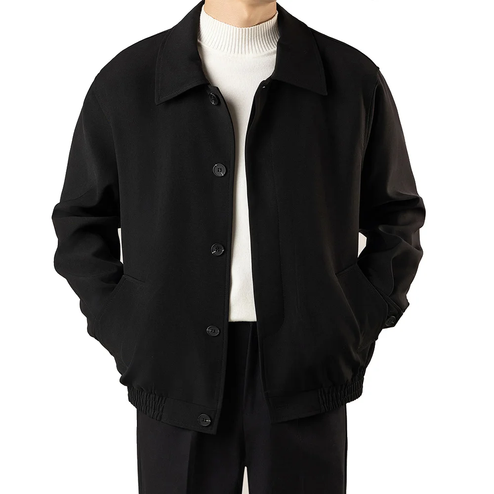 

Men Spring Autumn Korean Streetwear Fashion Vintage Loose Casual Business Small Jacket Male Short Coat Outerwear Overcoat