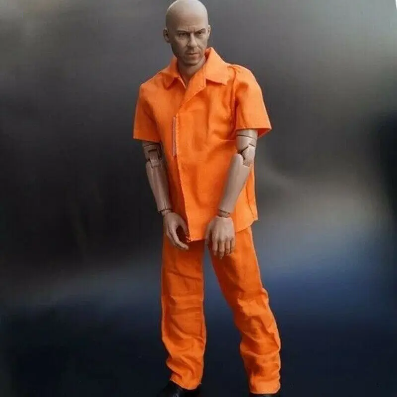 

A5-3 1/6 Scale Male Soldier Clothes Orange Prison Uniform Model for 12” Action Doll
