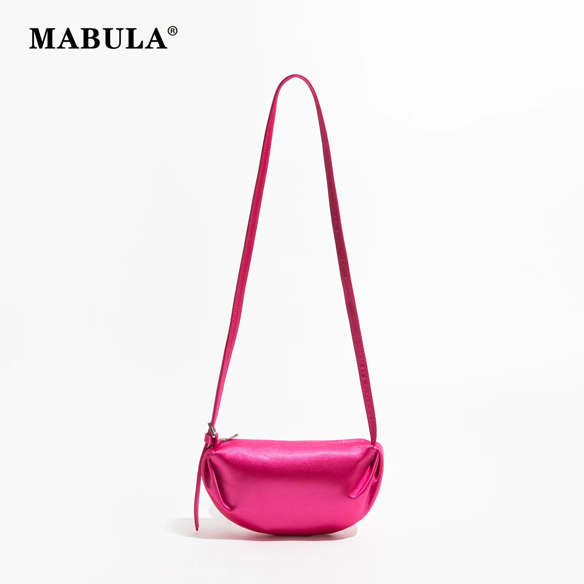 

MABULA Cloud Crossbody Bag for Women Mini Dumpling Shape Sling Phone Pouch Simple Shoulder Purse Korean Female Clutch Handbag