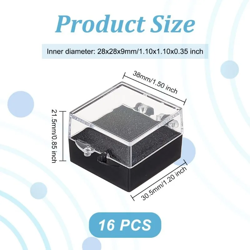 

Пластиковые подарочные коробки для булавок 16 шт.