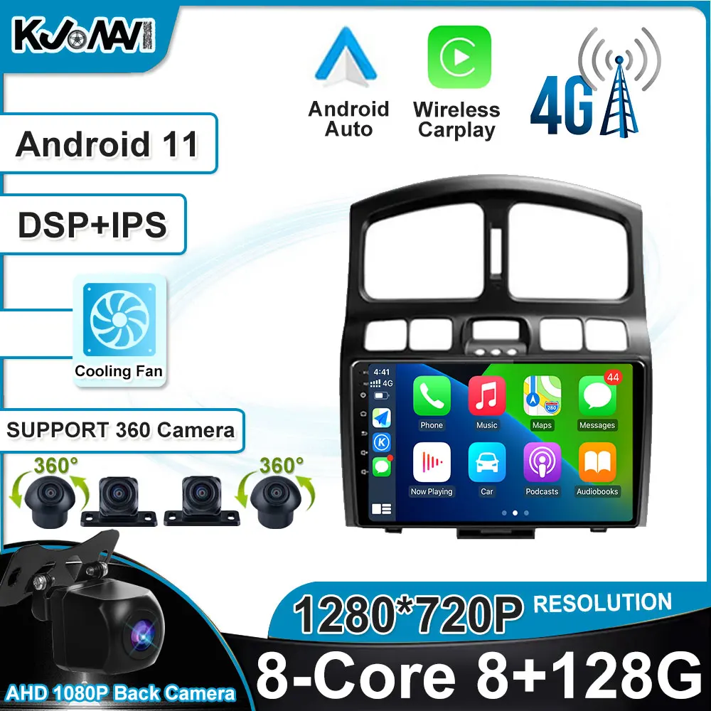 

Android 11 Car Radio Multimedia Video Player Navigation stereo GPS For Hyundai Santa Fe SM 2000 - 2012 For JAC S1 2007 - 2013