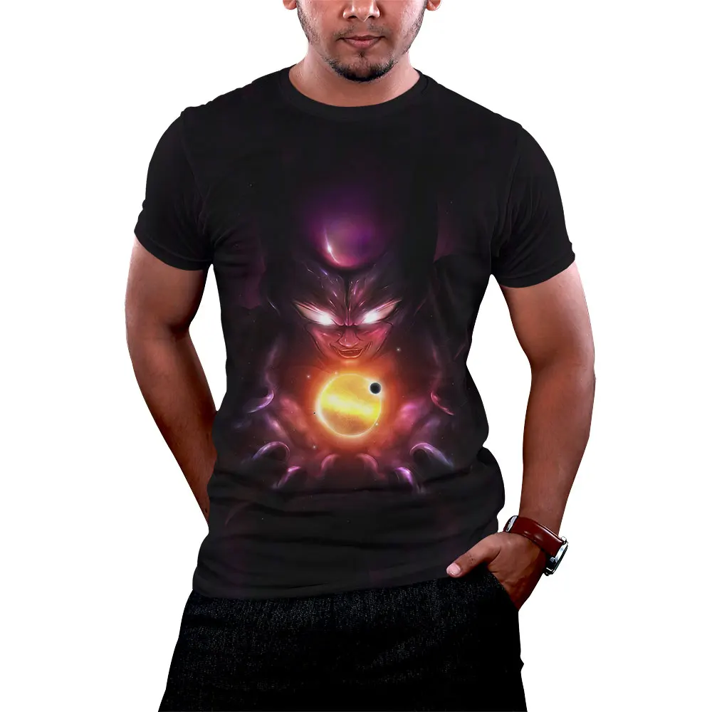 

Футболка для мальчиков и девочек с японским аниме, модная уличная одежда для детей, футболка оверсайз с драконом жемчугом Гоку, Мужская одеж...