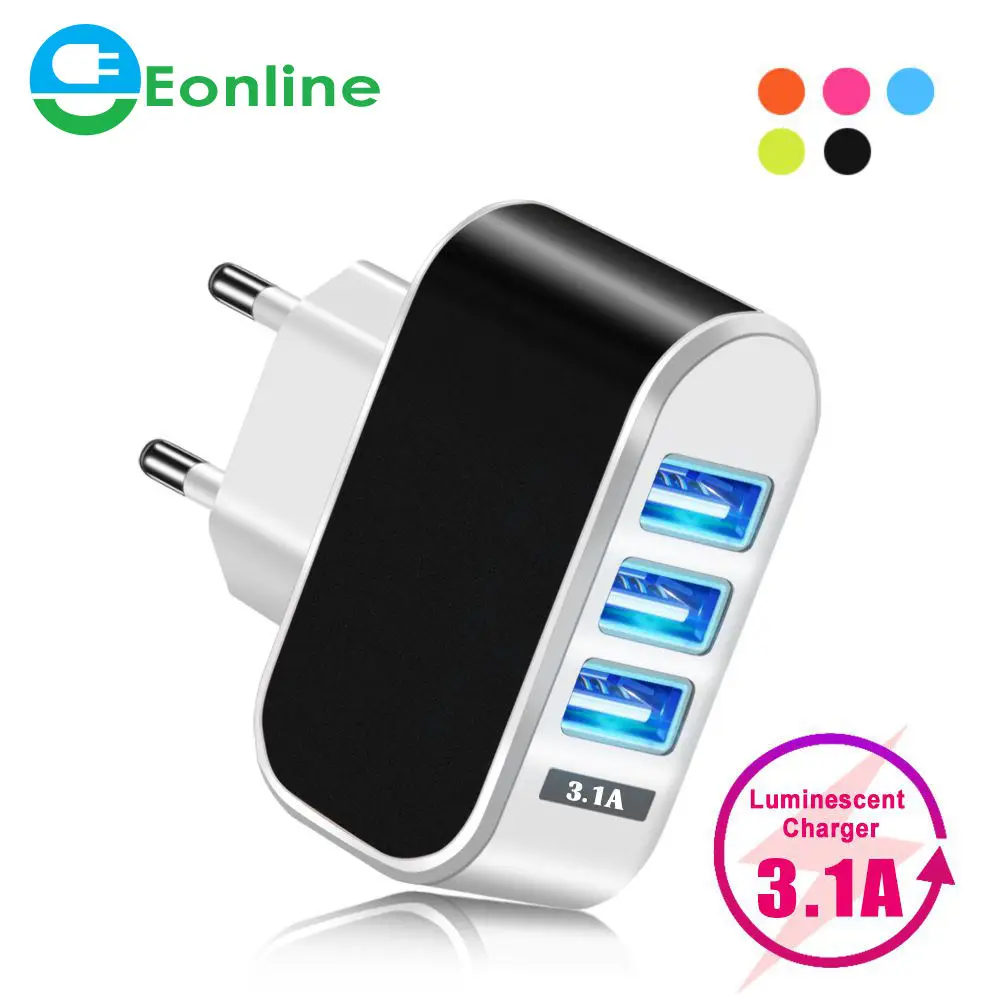 

Зарядное устройство EONLINE с 3 USB-портами, 5 В, 2 А