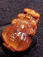 natural copper rutilated quartz pendant brazil 45 630 618 6mm pi xiu carved cat eye rutilated wealthy women men jewelry aaaaaa