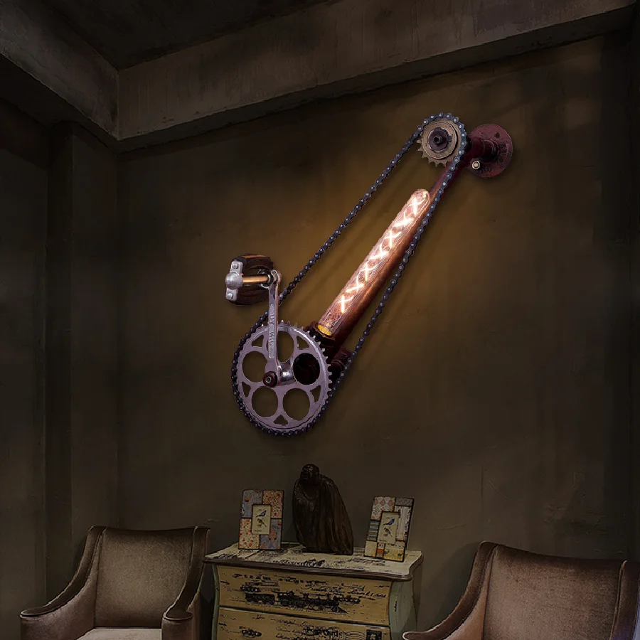 

Винтажный дневной светодиодный светильник, настенное бра в стиле стимпанк для бара, кафе, ресторана, лофта, лампа в рустикальном стиле