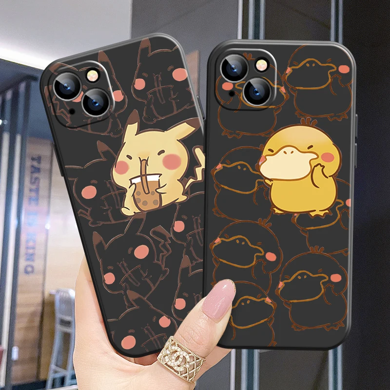 

Japan Pokemon Pikachu Phone Case For Apple iPhone 13 12 11 Pro 12 13 Mini X XR XS Max SE 6 6s 7 8 Plus Soft Liquid Silicon