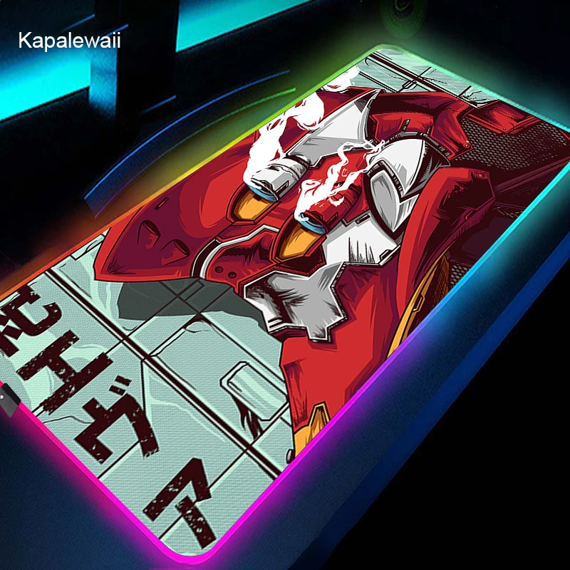 

Gaming Mouse Pad Computer Mousepad Evangelion RGB Large Mouse Pad Gamer XXL Mouse Carpet Mause Pad PC Desk Play Mat With Backlit
