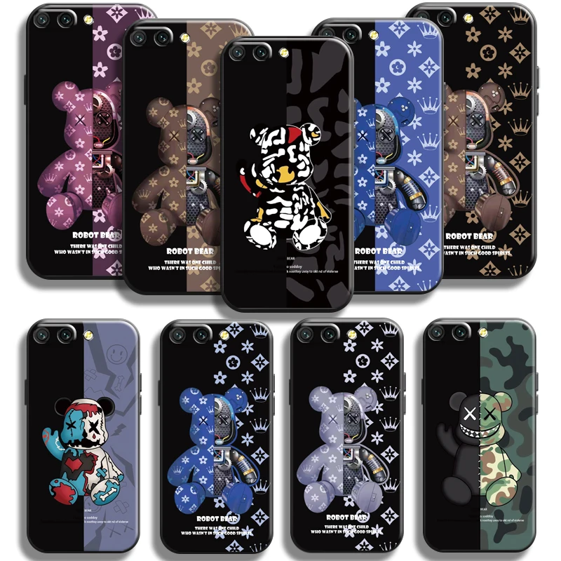 

Luxury Trend Fashion Bear Phone Case For Xiaomi Mi 11 Mi 11 Lite For Xiaomi 11 Lite 5G Funda Liquid Silicon Carcasa