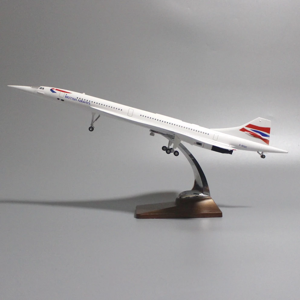 

1-125 Scale British Airways Concorde Metal Alloy Airplane Model 50cm UK Air Plane Model Children Birthday Gift Toys Collections