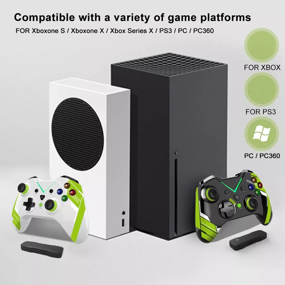 

NEW2023 Game Controller Professional 2.4G Wireless Gamepad Controller with Six Axes with USB Data Cable for Xbox One Windows 10