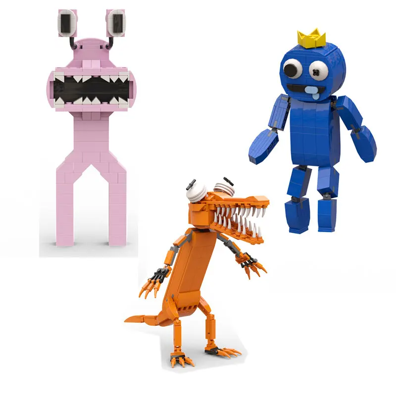 Конструктор радужные друзья игрушка персонажи мультфильмов Синий монстр и