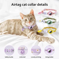 adjustable pet collar puppy anti lost cat dog necklace for airtag holder cat collars pet supplies buckle cat tie cat accessories