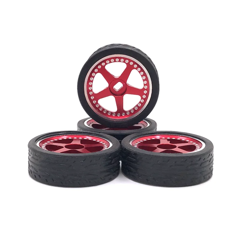 Metal Upgrade 11mm Width 27mm Outer Diameter Racing Wheel Tires For WLtoys Mosquito Car KYOSHO 1/28 RC Car Spare Parts