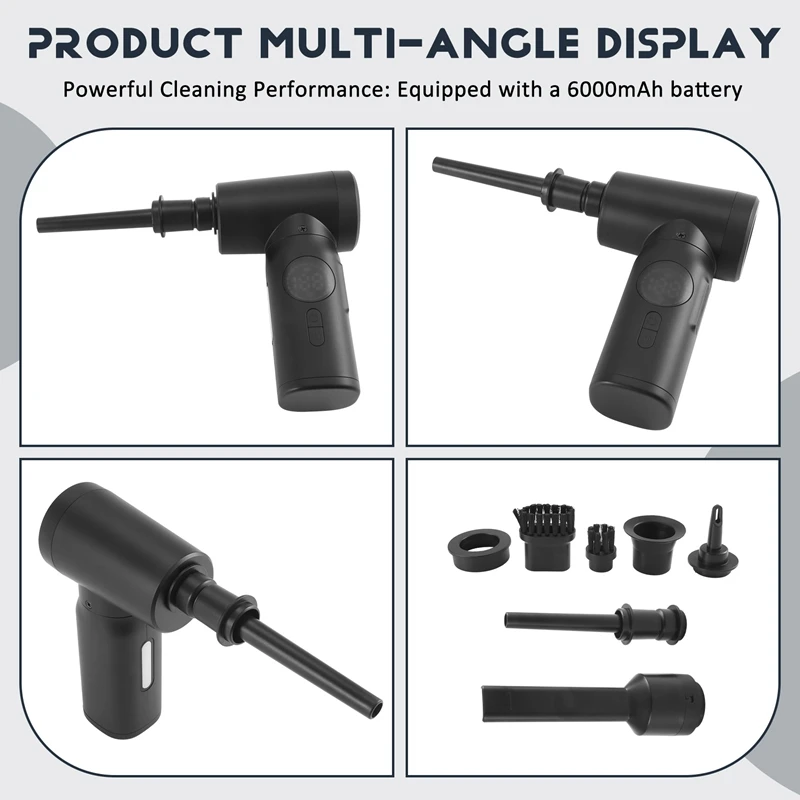Портативный пылесос со сжатым воздухом 6000 мАч