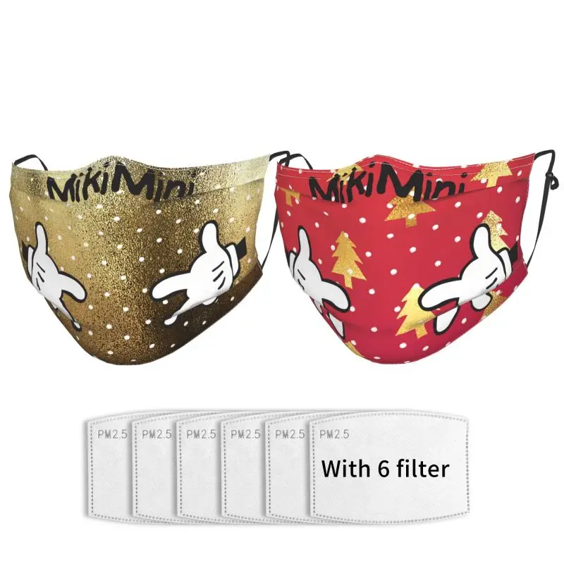 

Disney Cartoon Printing Adult Mask Outdoor Sports Protection Sunscreen Dust Masks Washable Adjustable Suitable Men Women 2PCS